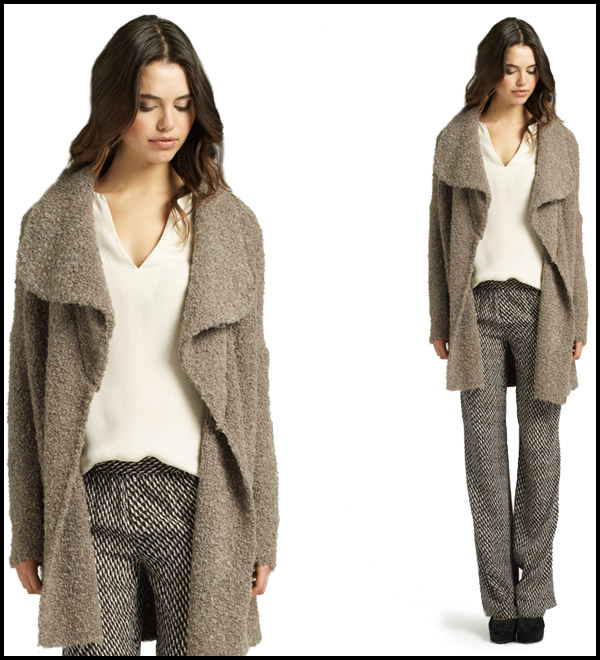 joie-fall-2012-ivory-silk-blouse-pants-boucle-coat joie fall 2012 ivory silk blouse pants boucle coat