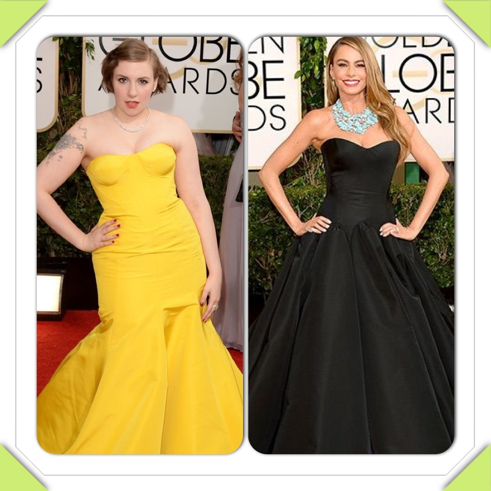 Lena DunhamSofia Vergara — image courtesy of eonline.com and usmagazine.com, respectively