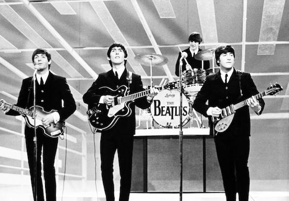 Beatles on Ed Sullivan in 19641117 appleitunes full 600 — image courtesy of google.com