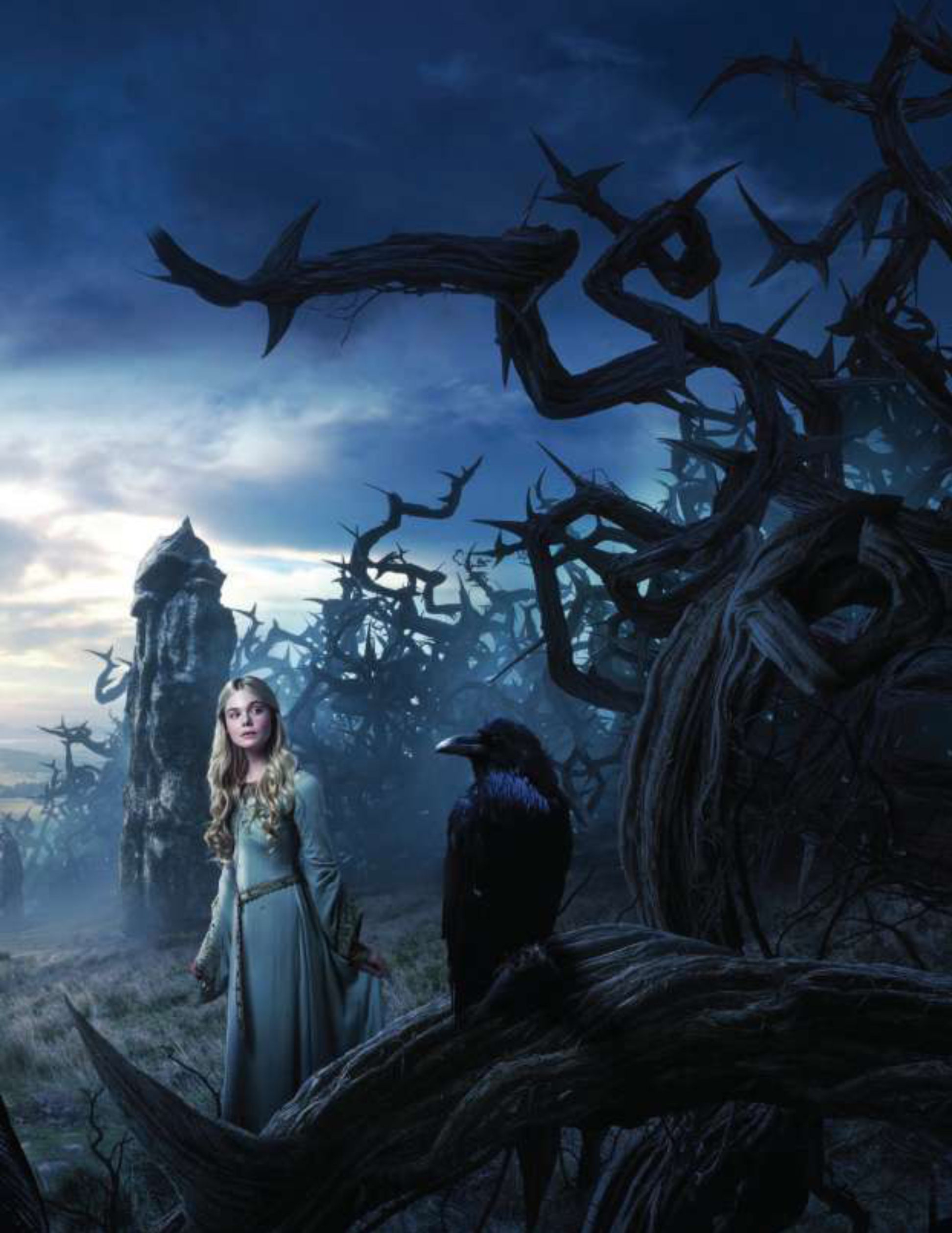 Maleficent Aurora in dark forest image — image courtesy of Disney