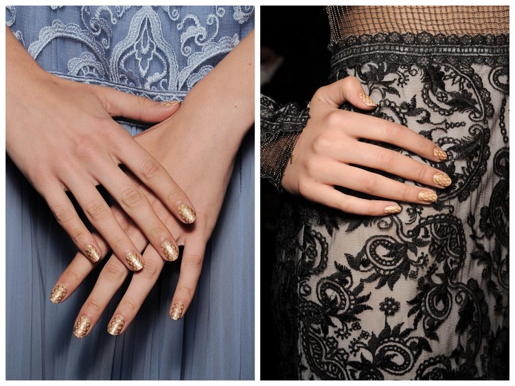 NYFW Beauty Trend french faux nails