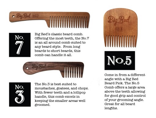 Big Red Beard Combs Trio
