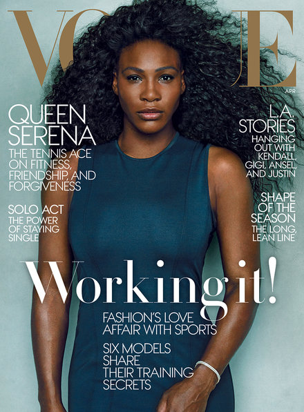 serena williams april 2015 cover vogue — image courtesy of huffingtonpost.com