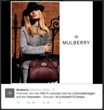 Georgia May Jagger Mulberry — image courtesy of twitter.com