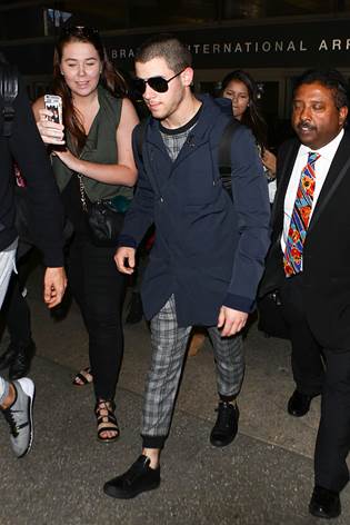 Celebrity Fashion Sightings Nick Jonas February26 2016 — image courtesy of C&M Media