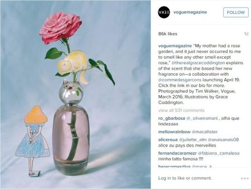 Grace Coddington fragrance Instagram