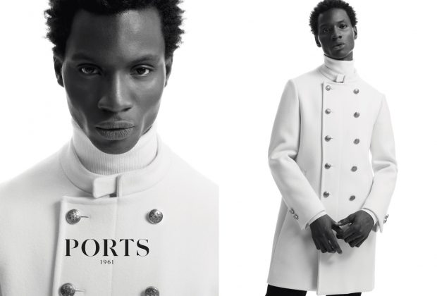 Ports1961 fall 2016 campaign Bosso white coat — image courtesy of C&M Media
