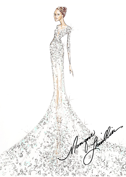 Bridal Sketch fall 2017 — image courtesy of brides.com