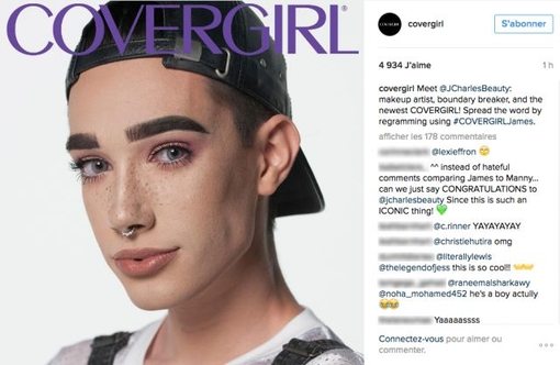 CoverGirl james charles Instagam — image courtesy of Instagram