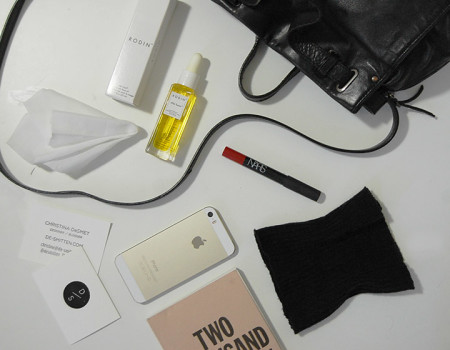 new york fashion week essentials johan jerome dreyfuss bag rodin face oil nars lip pencil iphone5s desmitten1