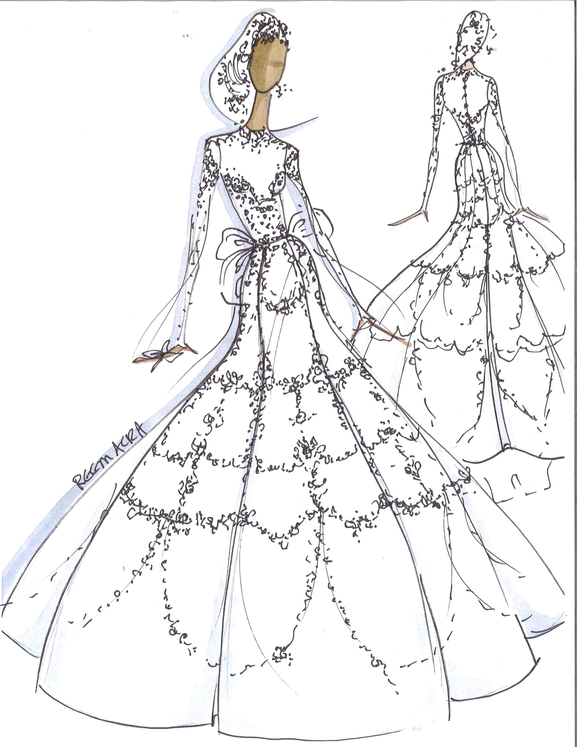 Reem Acra Bridal Fall 2018 01 — image courtesy of Atelier PR