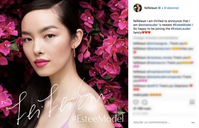 Fashion NEws Alert Fei Fei Estee Lauder fashionnetwork — image courtesy of Instagram