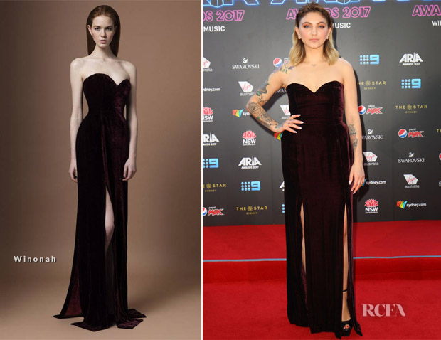 Celebrity Fashion Sightings Week November27 2017 Julie Michaels redcarpetfashionawards — image courtesy of Preface PR/redcarpetfashionawards.com