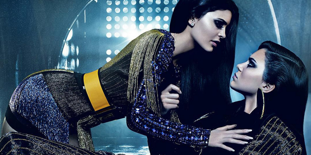 Kendall Jenner Kylie balmain harpersbazaar — image courtesy of harpersbazaar.com