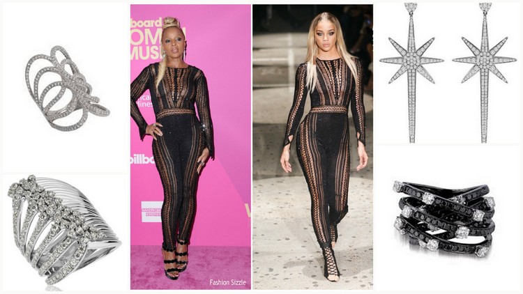Mary J Blige black Sheer