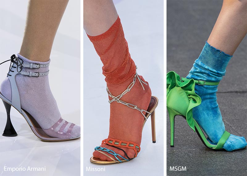 spring summer 2018 shoes trends sandals with socks — image courtesy of glowsly.com