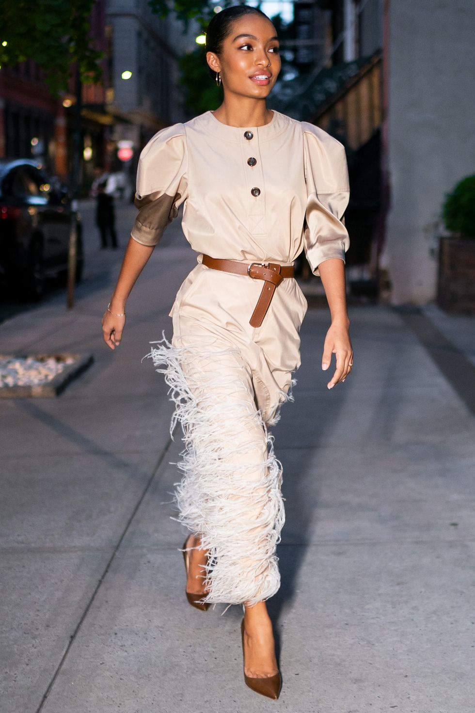 Celebrity Fashion Sightings Week May13 Yara Shahidi Prabal Gurung — image courtesy of harpersbazaar.com