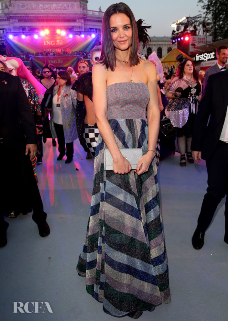 Celebrity Fashion Sightings Week June3 2019 Katie Holmes redcarpetawards — image courtesy of C&M Media/red-carpetfashionawards.com