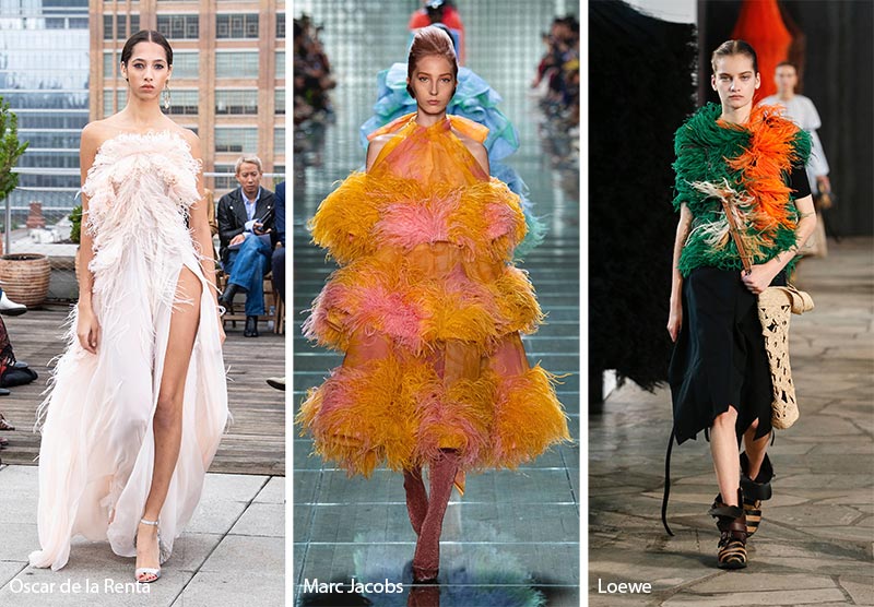 spring summer 2019 fashion trends feathers