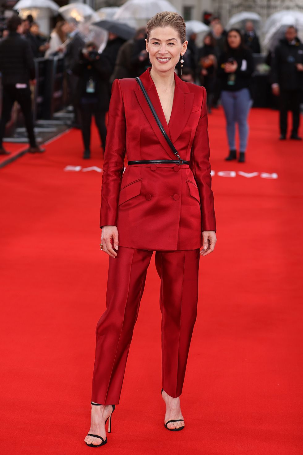 Celebrity Fashion Sightings Week March2 2020 Rosamund Pike — image courtesy of Mike Marsland/Getty Images