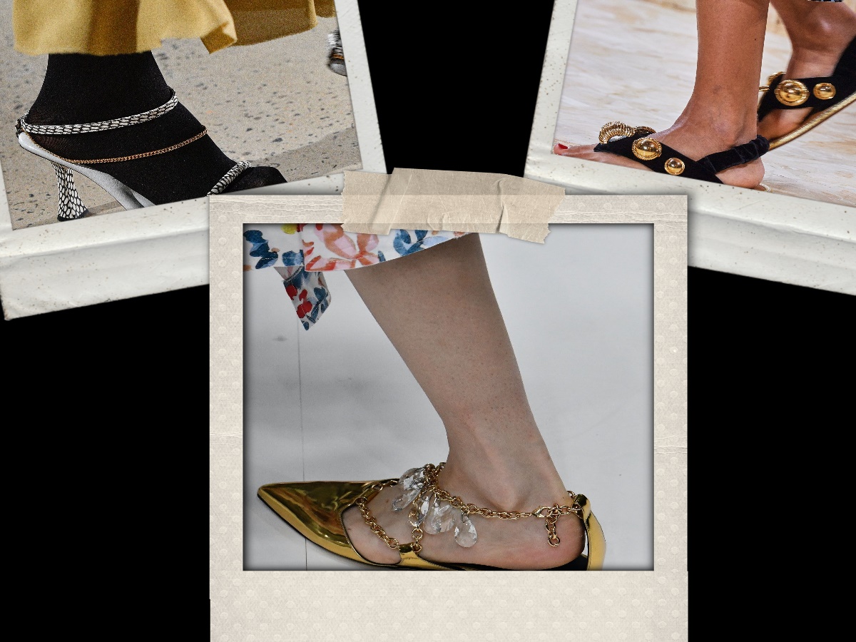 Spring 2020 Womens Footwear Chains — image courtesy of Victor Virgile and vogue.com, respectively