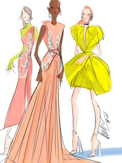 Bibhu Mohaptra Spring 2021 sketch — image courtesy of Bibhu Mohapatra