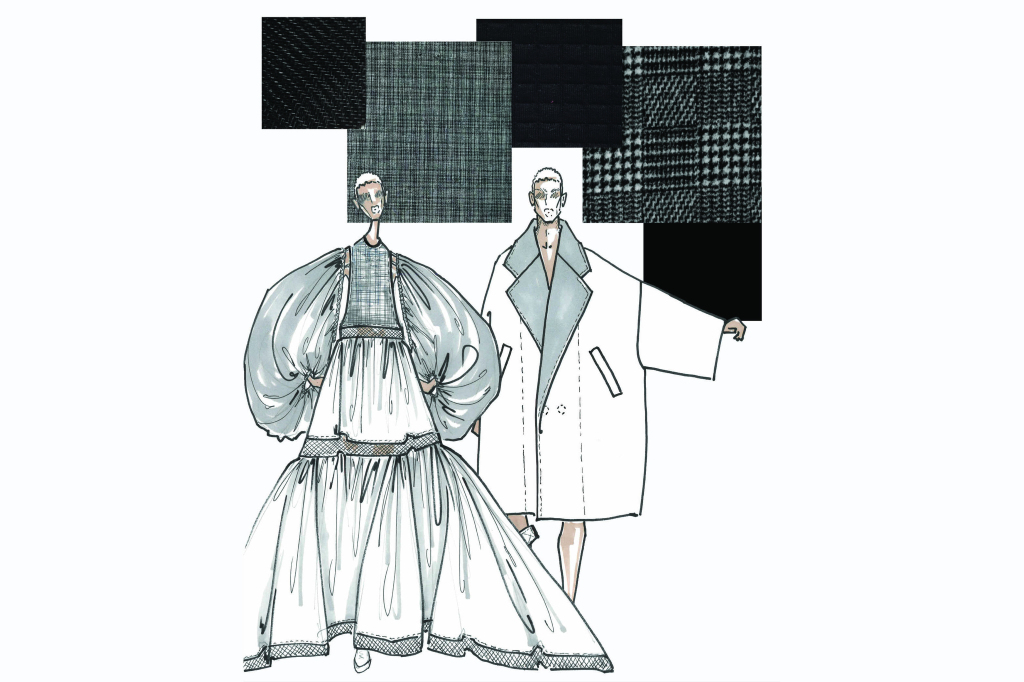 A. Potts FW21 for WWD Sketches — image courtesy of APOTTS