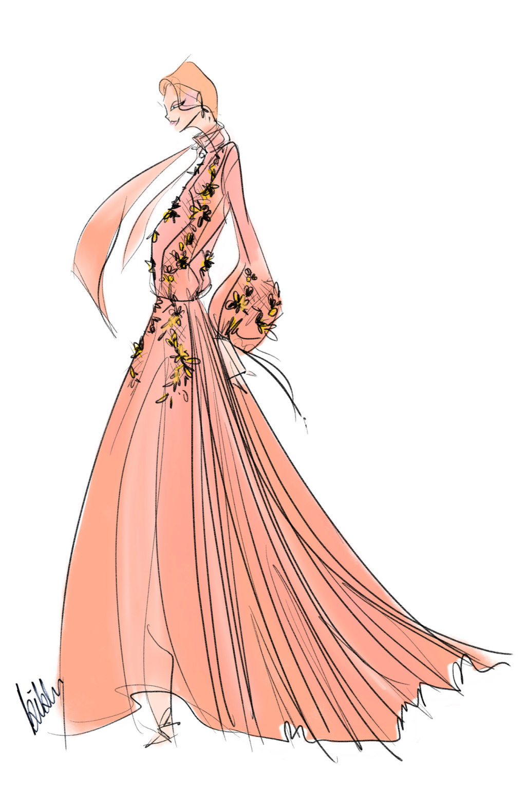 Bibhu fall21 sketch 1A WWD — image courtesy of Bibhu Mohapatra