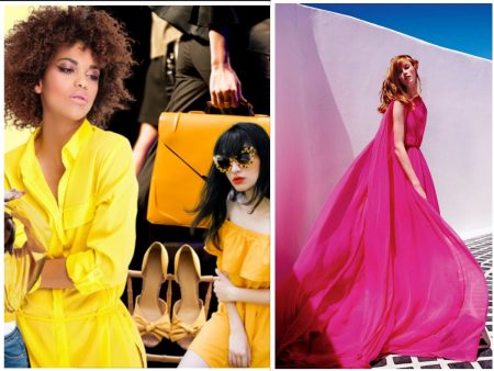 Illuminating yellow Schiaparelli pink feature