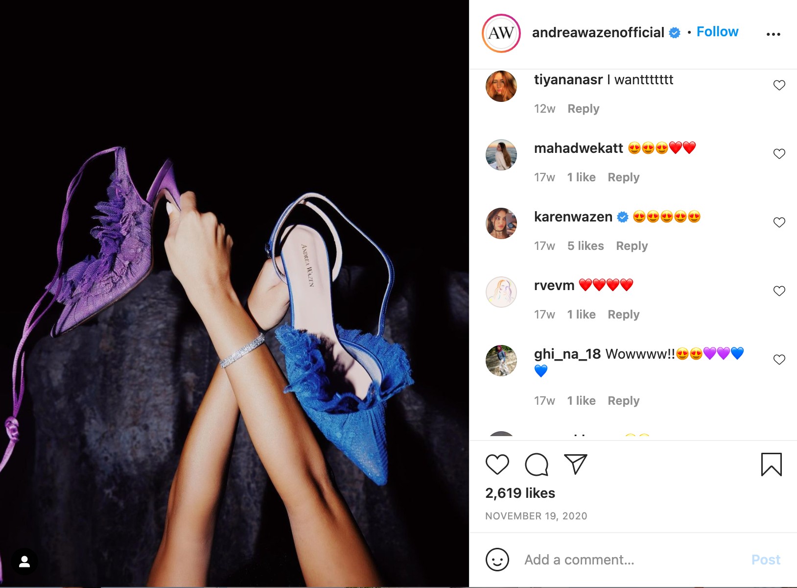 Insta Gratification 04 — image courtesy of @andreawazenofficial on Instagram