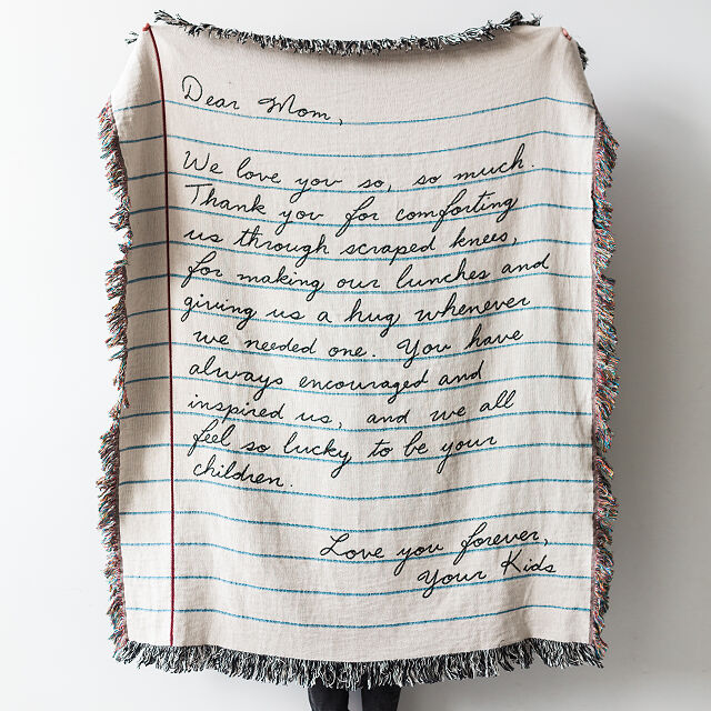 05.5 Mother Letter Blanket — image courtesy of Uncommon Goods