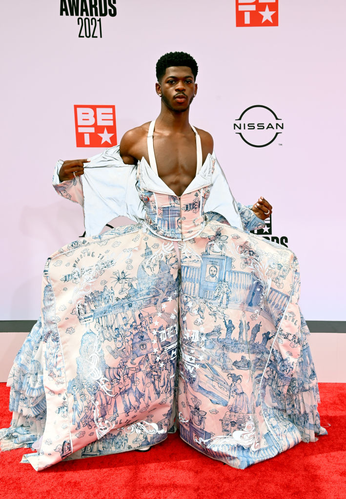 Celebrity Fashion Sightings LilNas Getty Images — image courtesy of Paras Griffin/Getty Images for BET