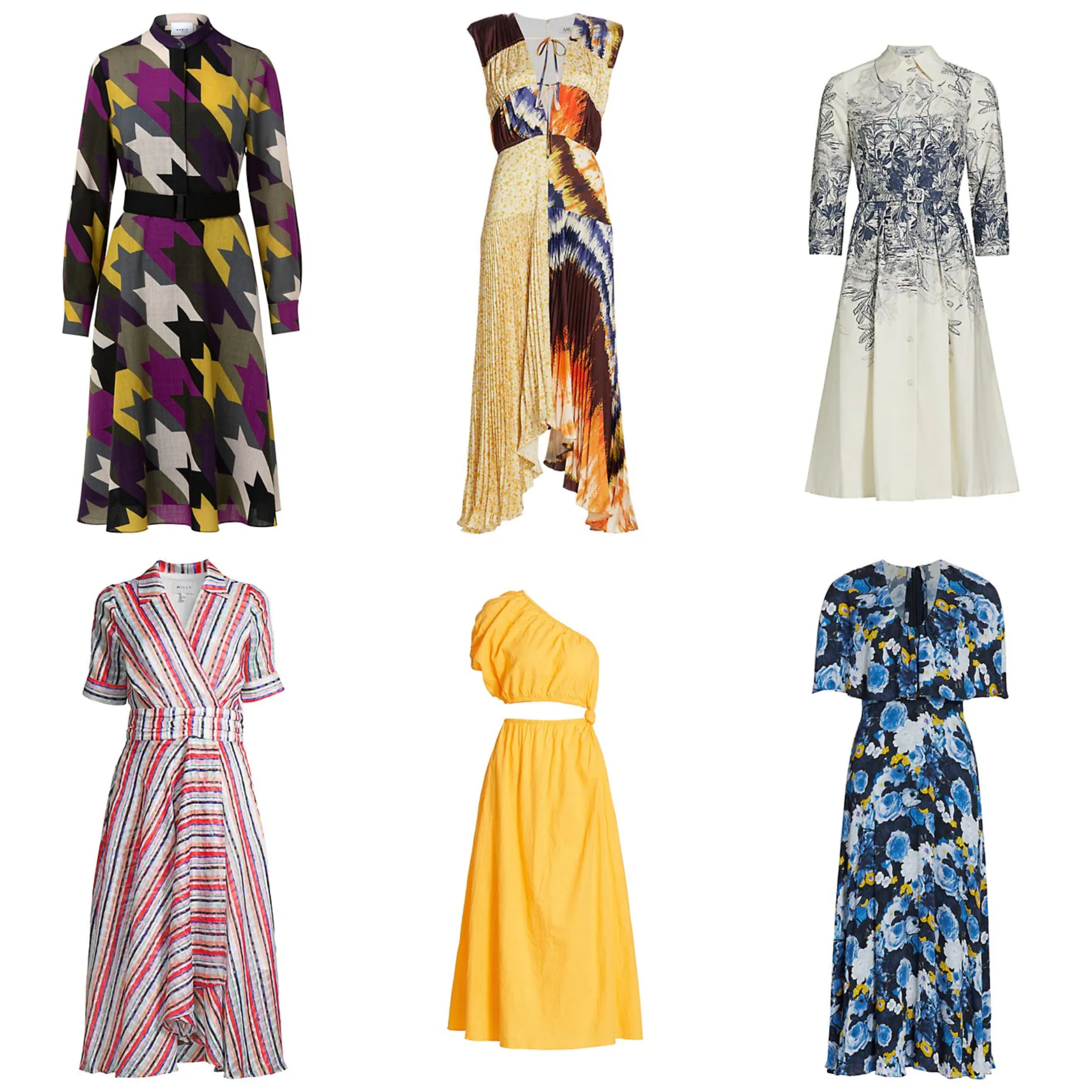 Prefall 2021 trends 05 Midi Dress Collage