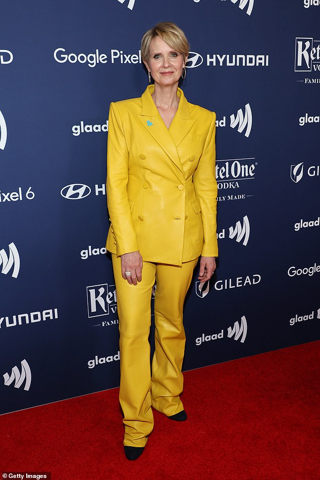 Celebrity Fashion Sightings May2 2022 Cynthia Nixon Dailymail couk — image courtesy of dailymail.co.uk
