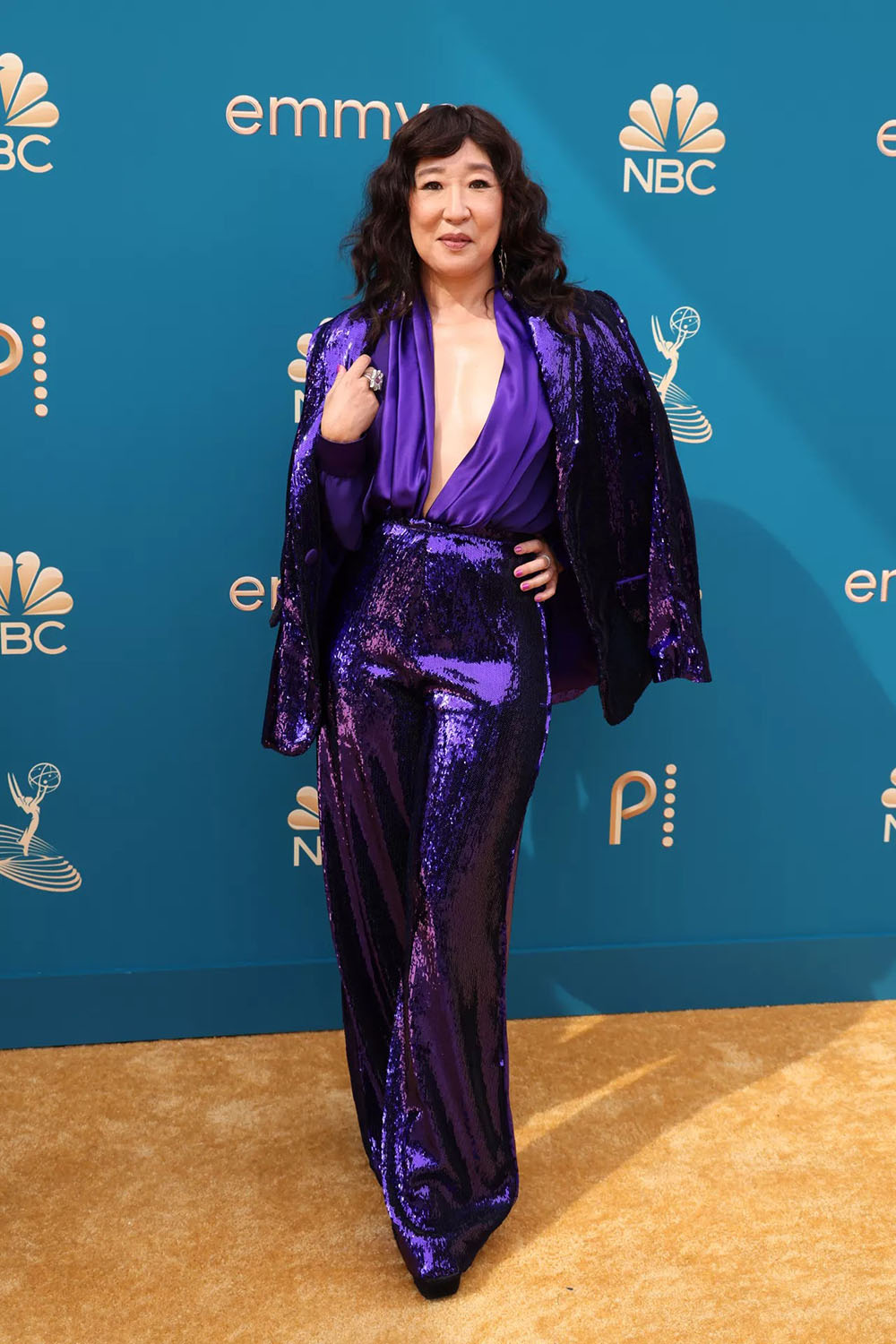 Sandra Oh in Rodarte — image courtesy of red-carpetawards.com