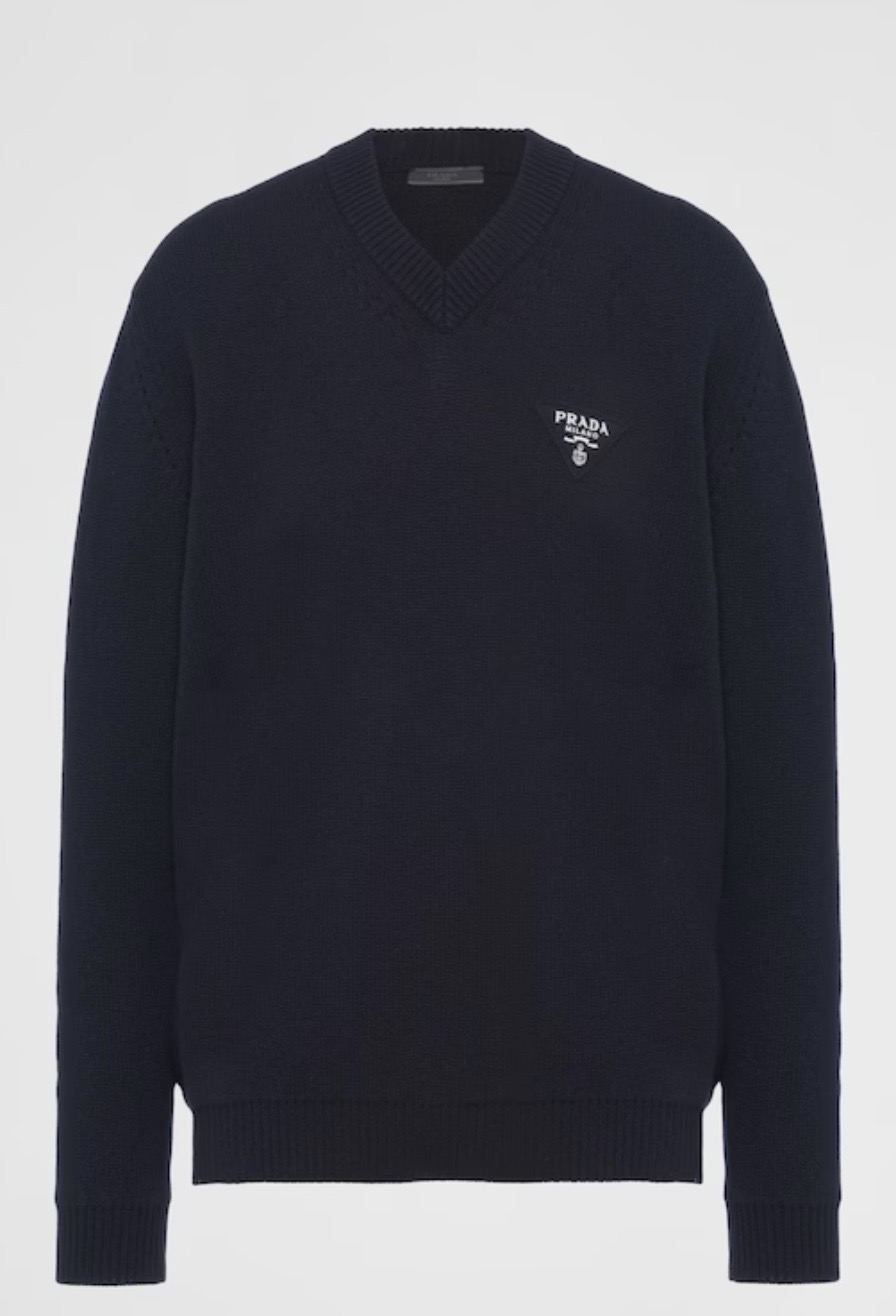 Prada Cashmere v neck Image courtesy of prada.com