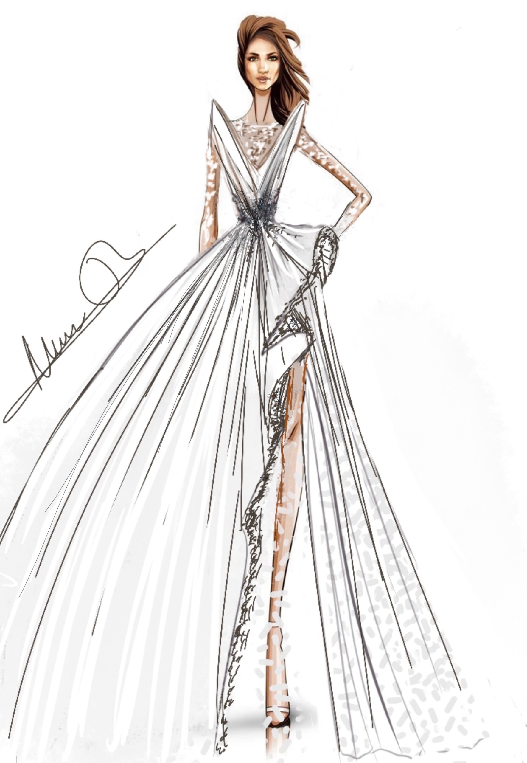 Nardos SS24 Sketch — image courtesy of Nardos Bridal