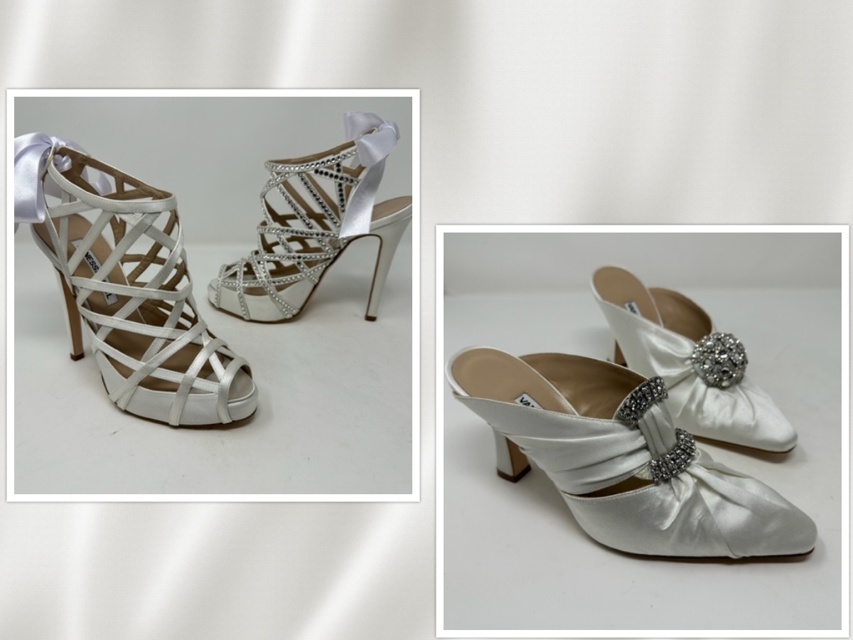 Vanessa Noel Shoes satin slipons