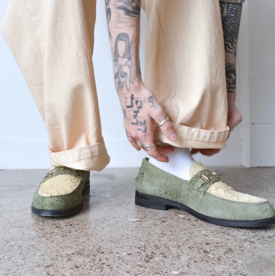 Duke and Dexter CHECKS BUTTER X AVOCADO BIT LOAFER courtesy of dukeanddexter.com