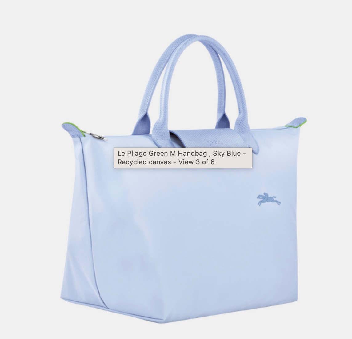 Longchamp Le Pliage Green M Handbag Sky Blue Courtesy of Longchamp.com