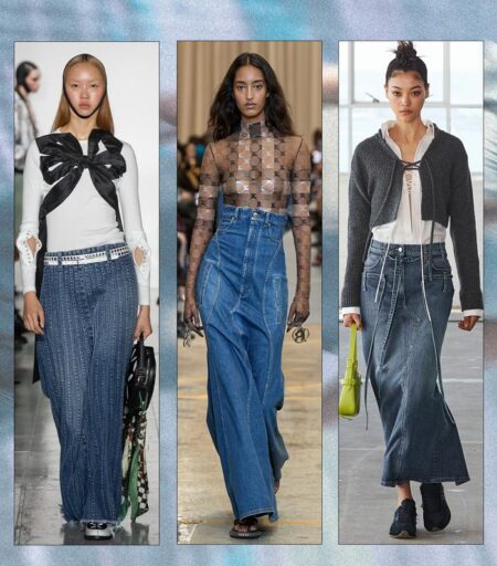 Denim Fall 2023 skirt feature