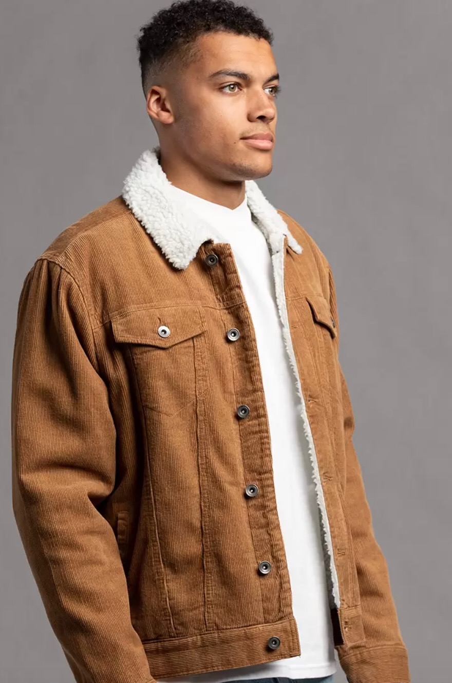 Tillys RSQ Mens Sherpa Corduroy Trucker Jacket Courtesy of tillys.com