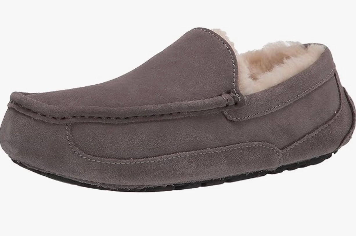 UGG Men’s Ascot Slipper in Grey Courtesy of amazon.com