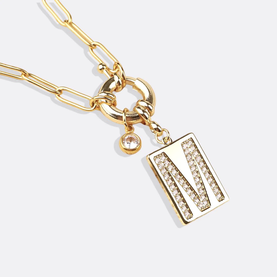 Mint Lily Initial Necklace — image courtesy of Mint & Lily