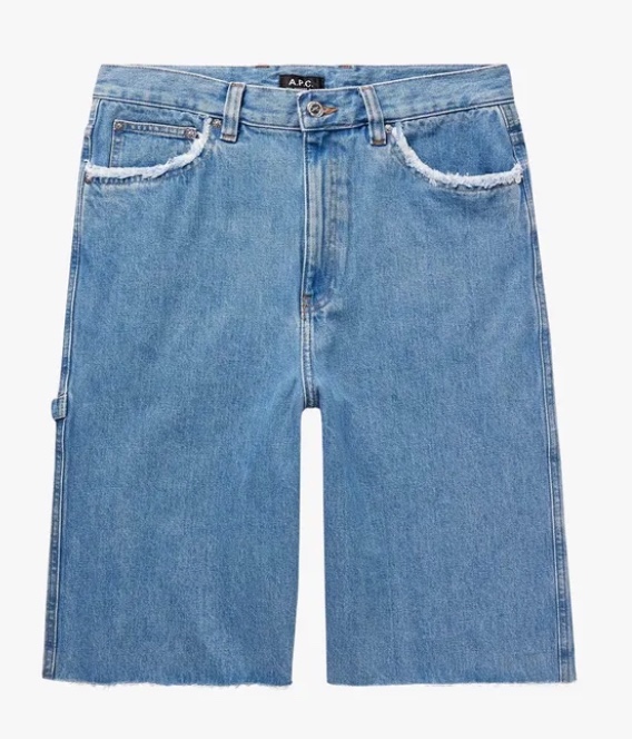 A.P.C Oakland Straight Leg Frayed Denim Shorts courtesy of mrporter.com