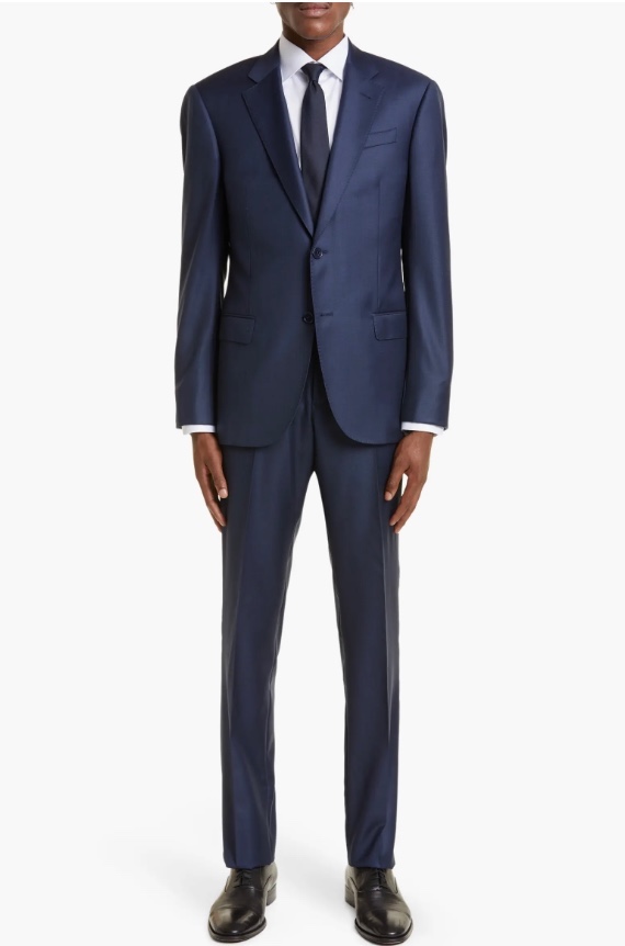 Emporio Armani Mens Solid Wool Silk Blend Suit courtesy of nordstrom.com — image courtesy of nordstom.com
