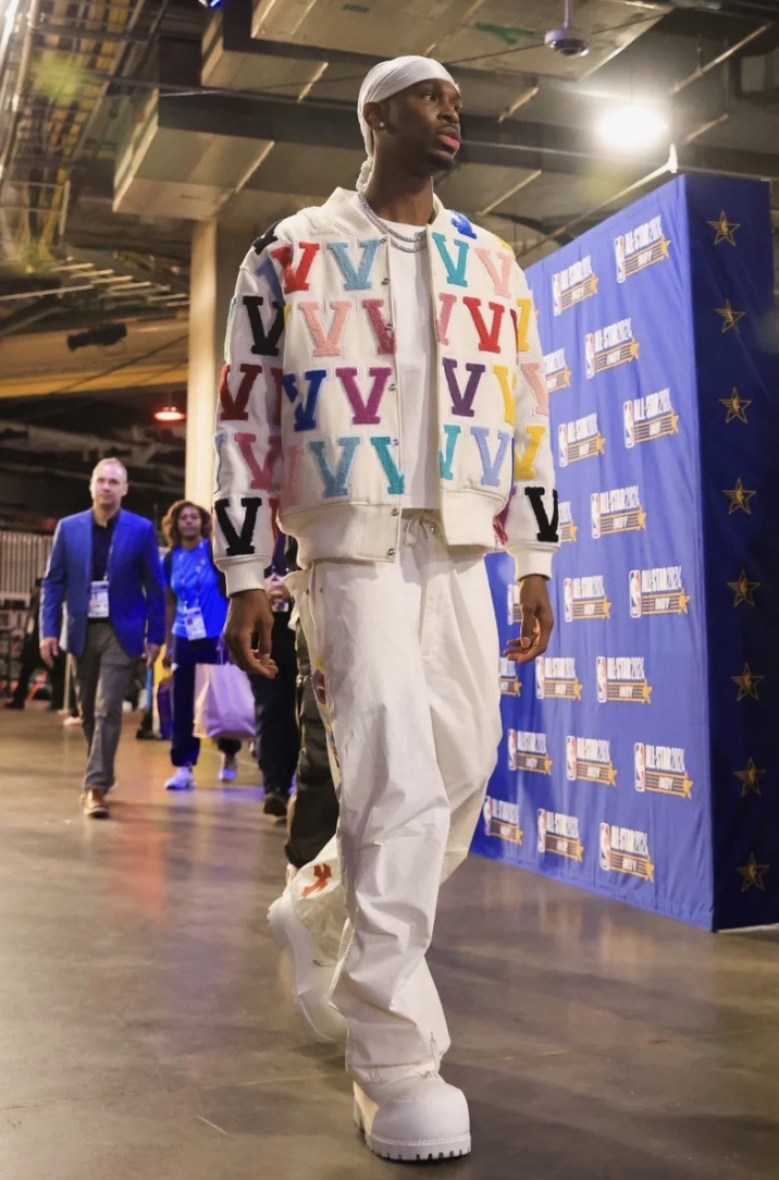 Shai Alexander in Virgil Abloh Chrome Hearts courtesy of JUSTIN CASTERLINE GETTY IMAGES