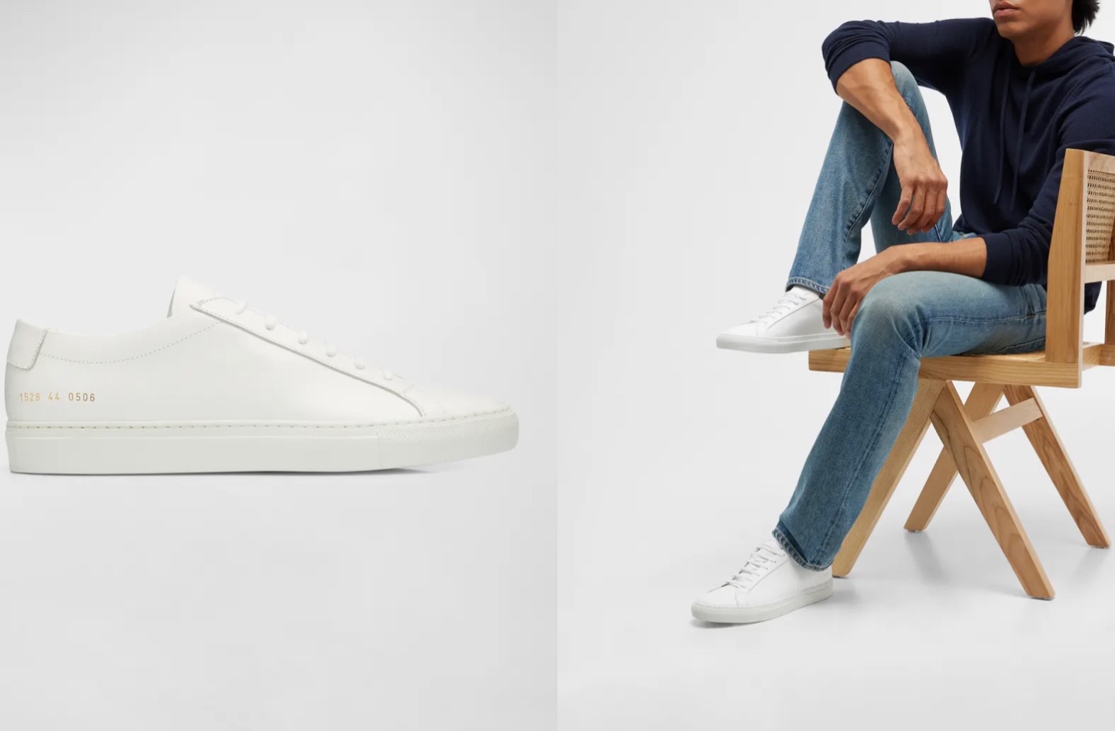 Common Projects Achilles Leather Low Top Sneakers Courtesy of neimanmarcus.com