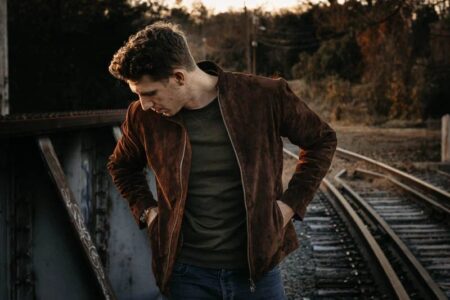 model checking pockets of suede leather jacket 1