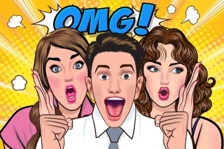 people whispering gossip or business secret vector 52982887